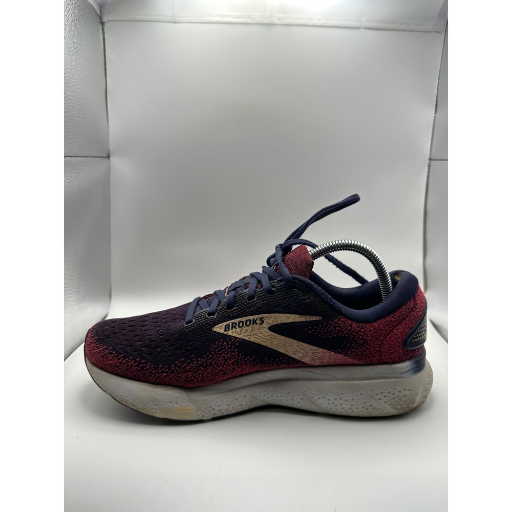 Brooks Ghost Running Shoes Womens Size 9 Burgundy Navy Fair DNA LOFT Sneakers